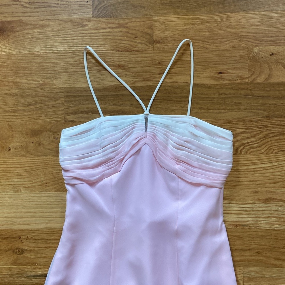Pink ombre dress floor length